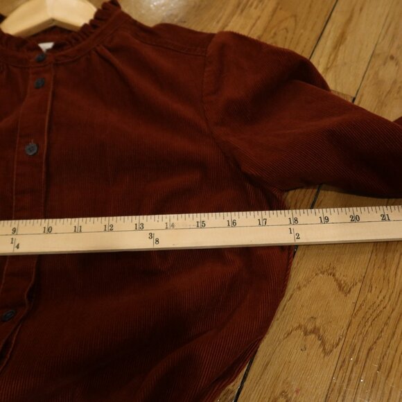 BODEN corduroy midi dress tiered button down rust 6 Long belt prairie cottage - Picture 7 of 10